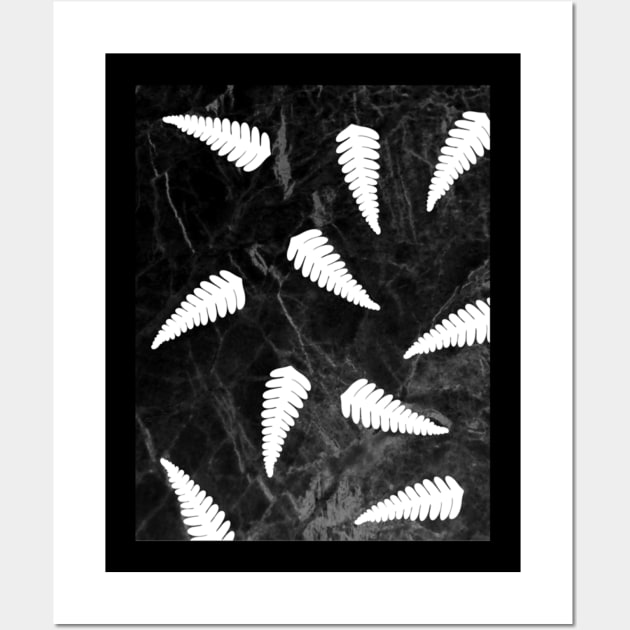 Ferns On Black Wall Art by RONSHOP